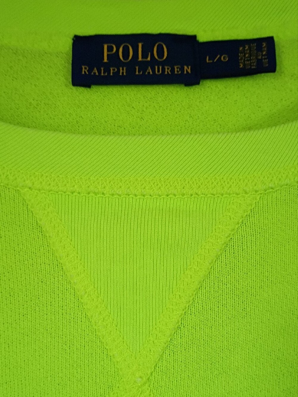 Ralph Lauren Neon Lime Pullover Sweatshirt - Picture 3 of 6